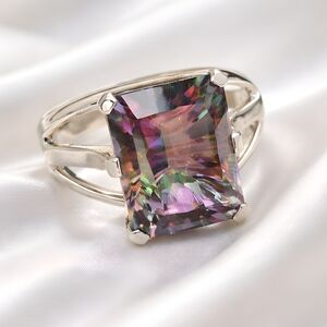 Sterling Silver Mystic Topaz Ring Size 8